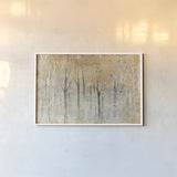 Seasons End Gold by Avery Tillmon. shown as a paper print in a white frame. Available as a archival giclee rolled canvas, fine art paper, or poster print. SKU 28276i.