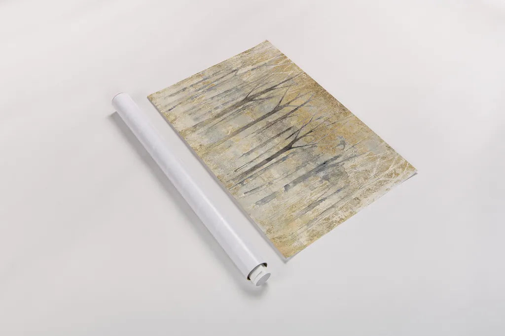 Seasons End Gold Dark by Avery Tillmon. shown as a rolled paper print. Available as archival giclee rolled canvas, fine art paper, or poster print. SKU 29130i.