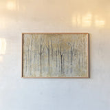 Seasons End Gold Dark by Avery Tillmon. shown as a paper print in a natural frame. Available as a archival giclee rolled canvas, fine art paper, or poster print. SKU 29130i.