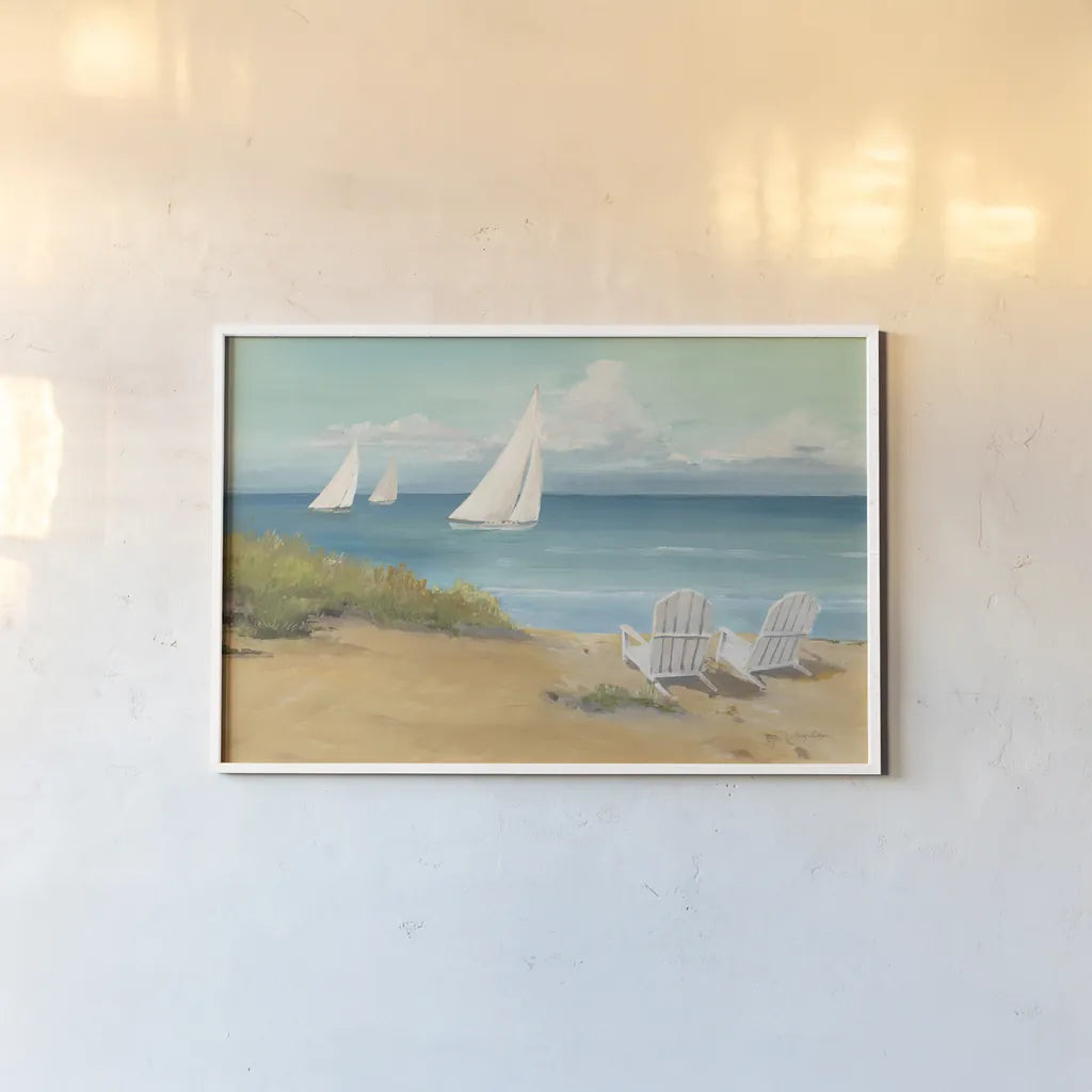 Setting Sail Light Crop by Avery Tillmon. shown as a paper print in a white frame. Available as a archival giclee rolled canvas, fine art paper, or poster print. SKU 53130i.