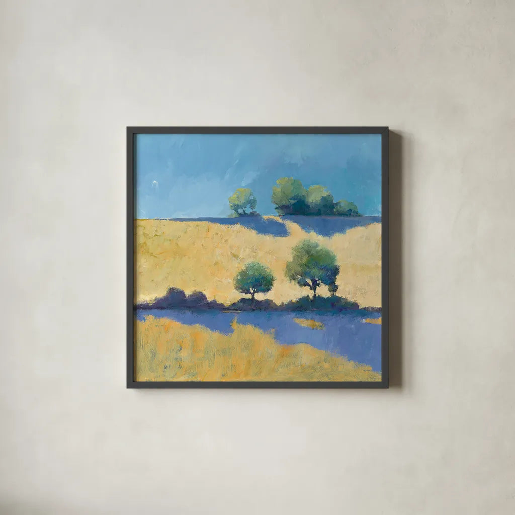 Shadows by Avery Tillmon. Shown in a sleek black glass frame for a contemporary gallery look. Available as an archival giclee rolled canvas, fine art paper, or poster print. SKU 26424a.