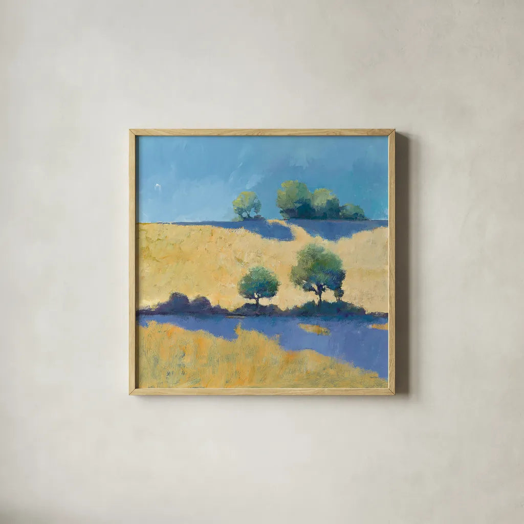 Shadows by Avery Tillmon. Shown in a natural wood glass frame for a timeless modern aesthetic. Available as an archival giclee rolled canvas, fine art paper, or poster print. SKU 26424a.