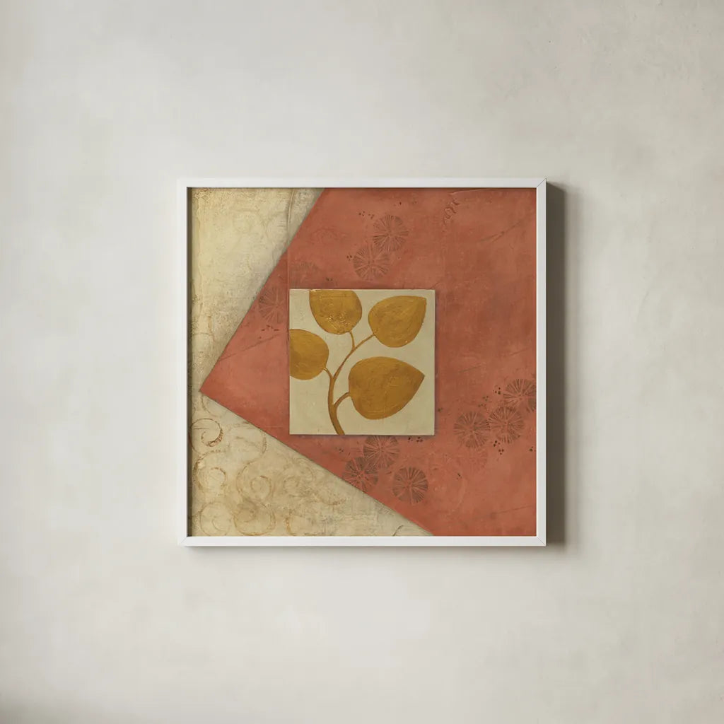 Silk I by Avery Tillmon. Shown in a crisp white glass frame for a clean and minimalist style. Available as an archival giclee rolled canvas, fine art paper, or poster print. SKU 8590a.