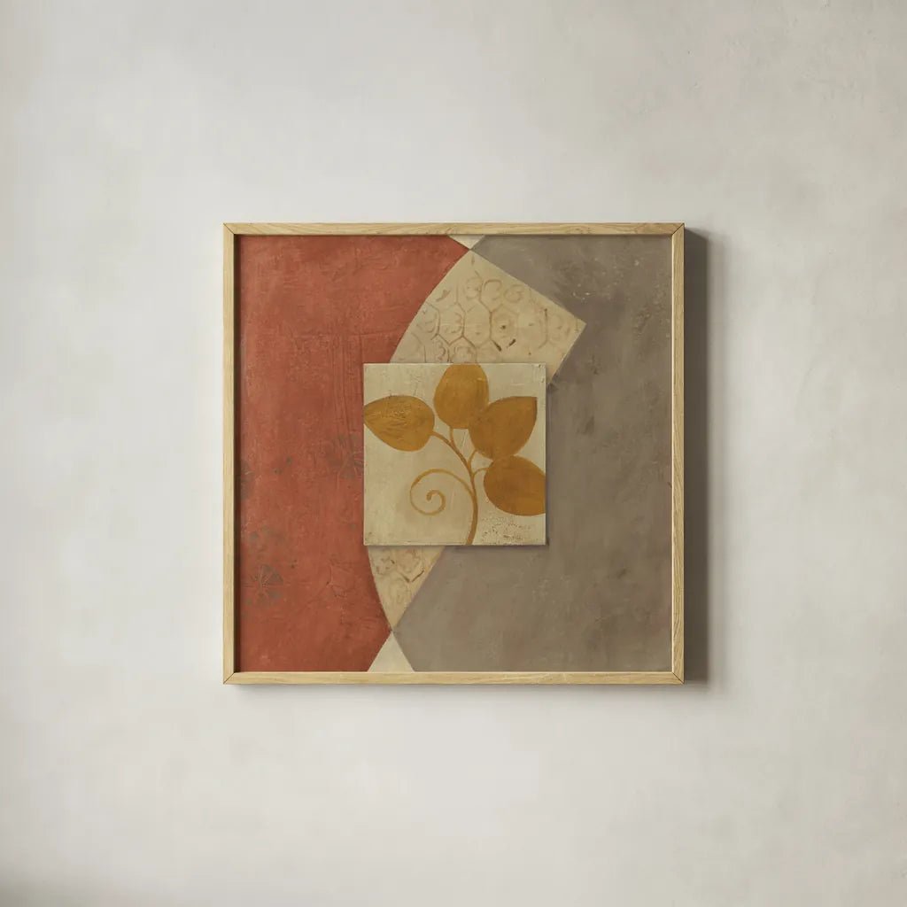 Silk II by Avery Tillmon. Shown in a natural wood glass frame for a timeless modern aesthetic. Available as an archival giclee rolled canvas, fine art paper, or poster print. SKU 8591a.