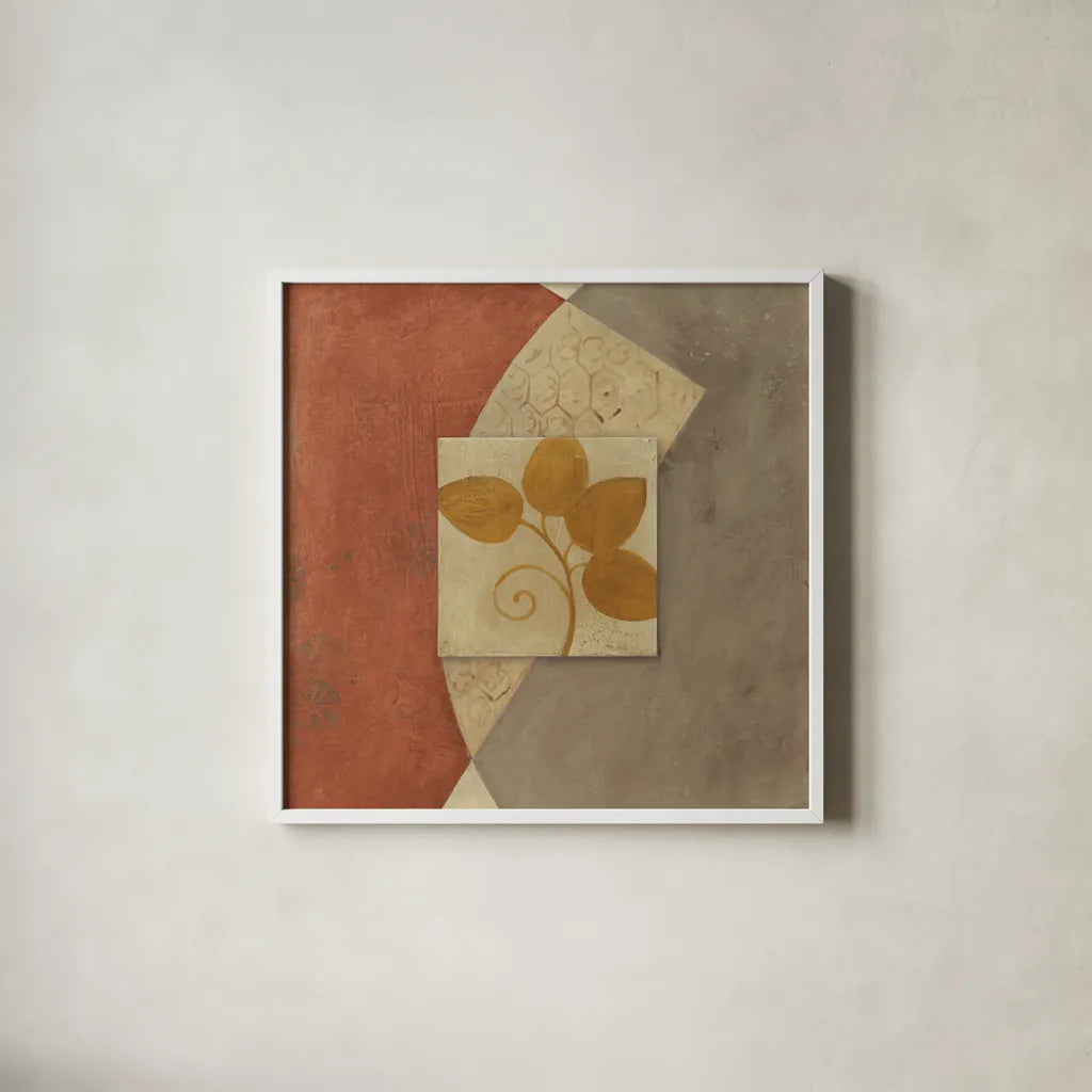 Silk II by Avery Tillmon. Shown in a crisp white glass frame for a clean and minimalist style. Available as an archival giclee rolled canvas, fine art paper, or poster print. SKU 8591a.