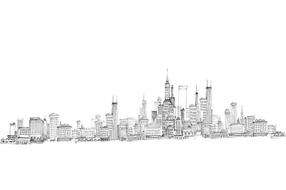 Skyline Chicago v2 by Avery Tillmon. SKU 83559i. Archival Giclee Fine art print for wall decor.