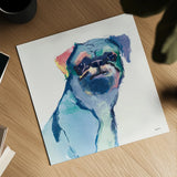 Snug Watercolor Pastel by Avery Tillmon. Shown as a detailed flat fine art print, highlighting archival giclee quality. Available as an archival giclee rolled canvas, fine art paper, or poster print. SKU 30459a.