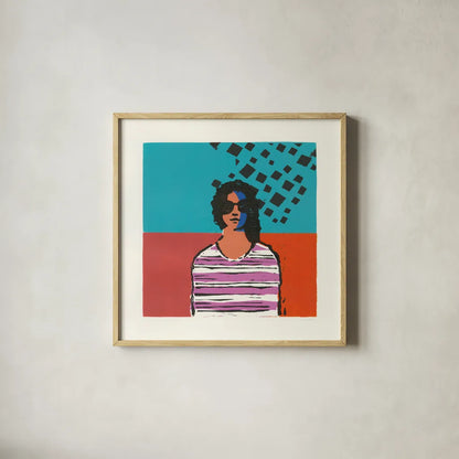 Sofia by Avery Tillmon. Shown in a natural wood glass frame for a timeless modern aesthetic. Available as an archival giclee rolled canvas, fine art paper, or poster print. SKU 46773a.