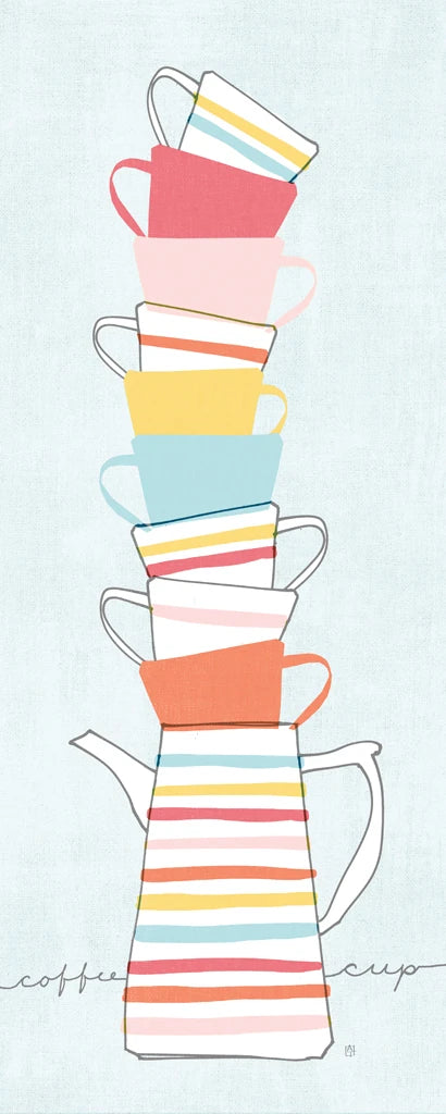 Stack of Cups II Pastel by Avery Tillmon