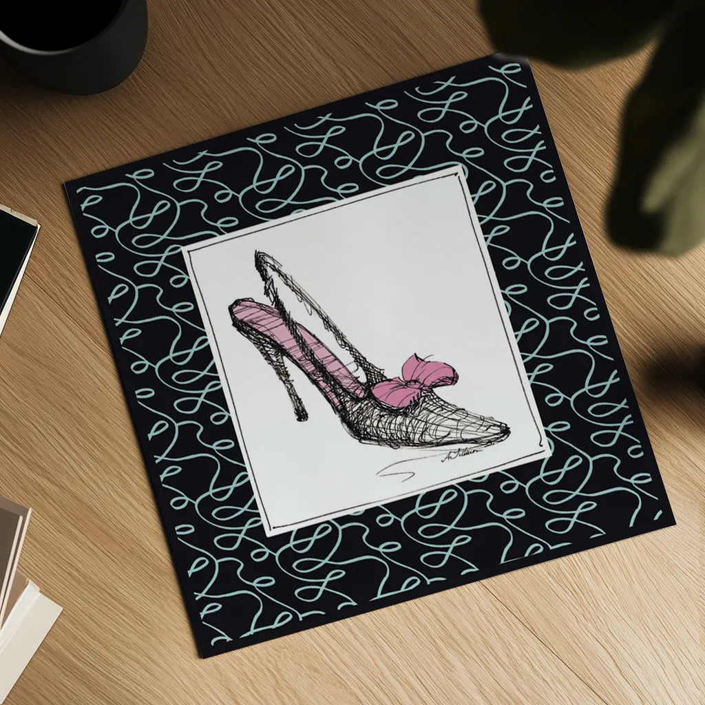 Steppin Out I Pink by Avery Tillmon. Shown as a detailed flat fine art print, highlighting archival giclee quality. Available as an archival giclee rolled canvas, fine art paper, or poster print. SKU 49770a.