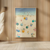 Summer Beach Fun II Bright by Avery Tillmon. shown as over sized large wall art. Available as an archival giclee rolled canvas, fine art paper, or poster print. SKU 69197h.
