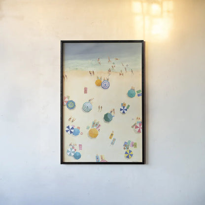 Summer Beach Fun II Bright by Avery Tillmon. shown as a paper print in a black flame. Available as a archival giclee rolled canvas, fine art paper, or poster print. SKU 69197h.