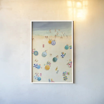Summer Beach Fun II Bright by Avery Tillmon. shown as a paper print in a white frame. Available as a archival giclee rolled canvas, fine art paper, or poster print. SKU 69197h.