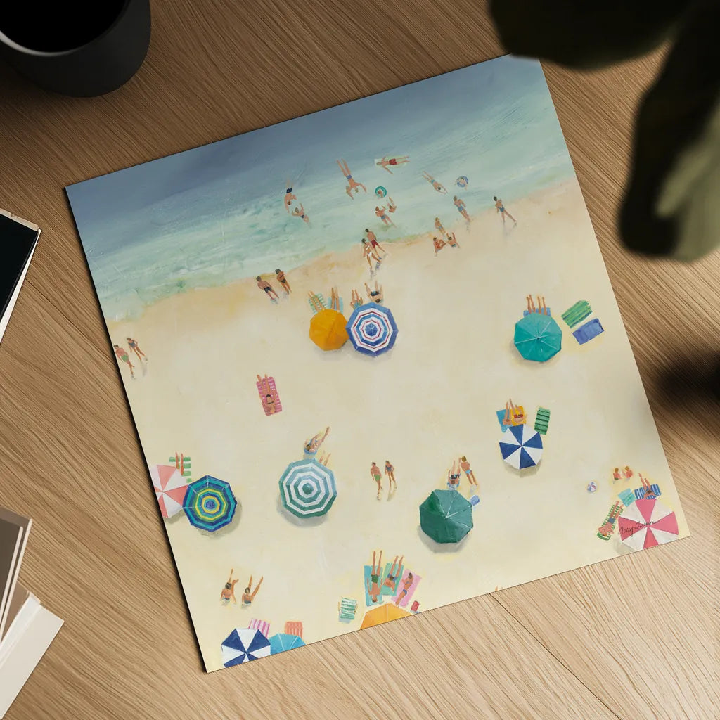 Summer Beach Fun II Bright Crop by Avery Tillmon. Shown as a detailed flat fine art print, highlighting archival giclee quality. Available as an archival giclee rolled canvas, fine art paper, or poster print. SKU 69197a.