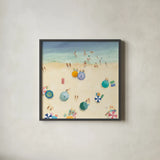 Summer Beach Fun II Bright Crop by Avery Tillmon. Shown in a sleek black glass frame for a contemporary gallery look. Available as an archival giclee rolled canvas, fine art paper, or poster print. SKU 69197a.