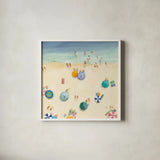 Summer Beach Fun II Bright Crop by Avery Tillmon. Shown in a crisp white glass frame for a clean and minimalist style. Available as an archival giclee rolled canvas, fine art paper, or poster print. SKU 69197a.
