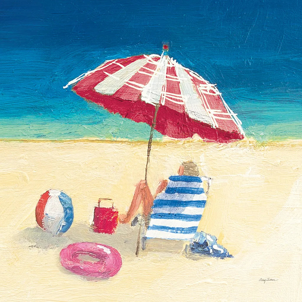 Summer Fun Umbrella by Avery Tillmon. SKU 90788a. Archival Giclee Fine art print for wall decor.