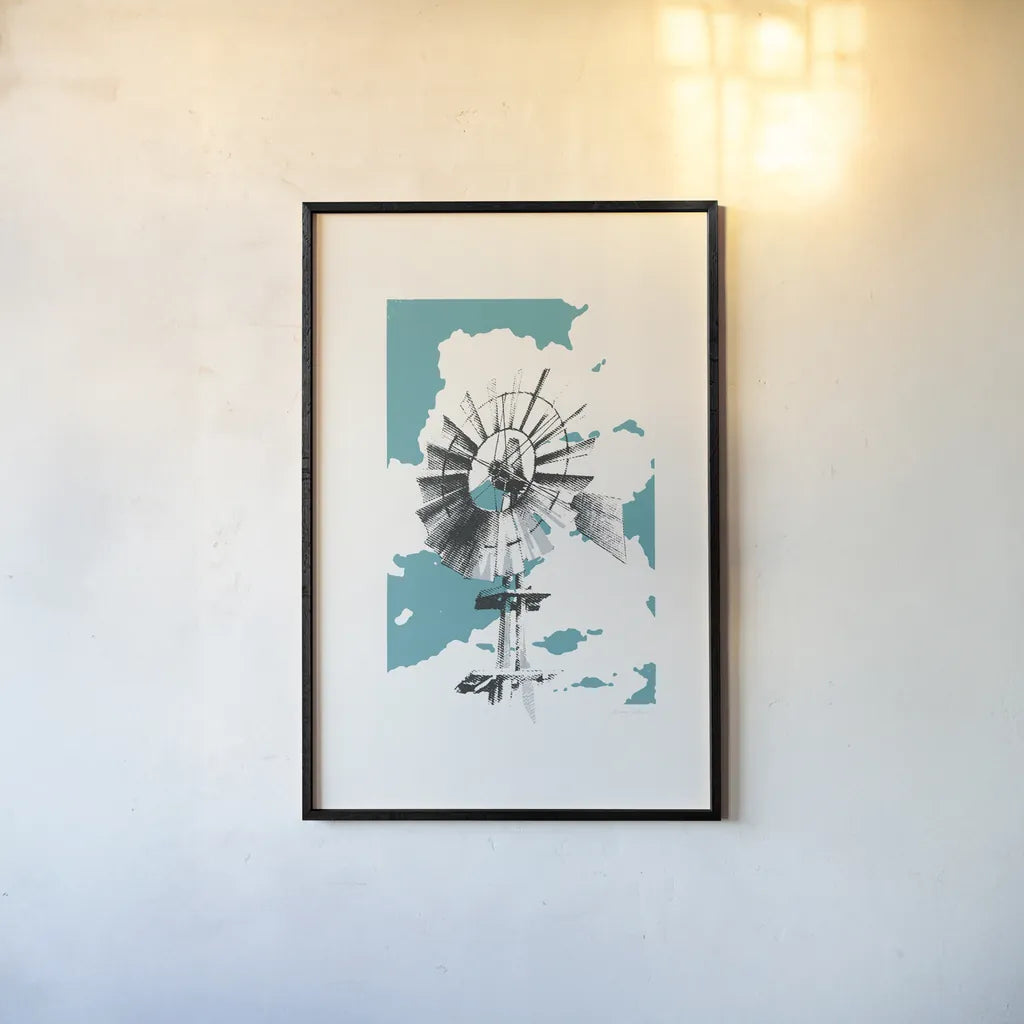 Texas Wind by Avery Tillmon. shown as a paper print in a black flame. Available as a archival giclee rolled canvas, fine art paper, or poster print. SKU 56283h.