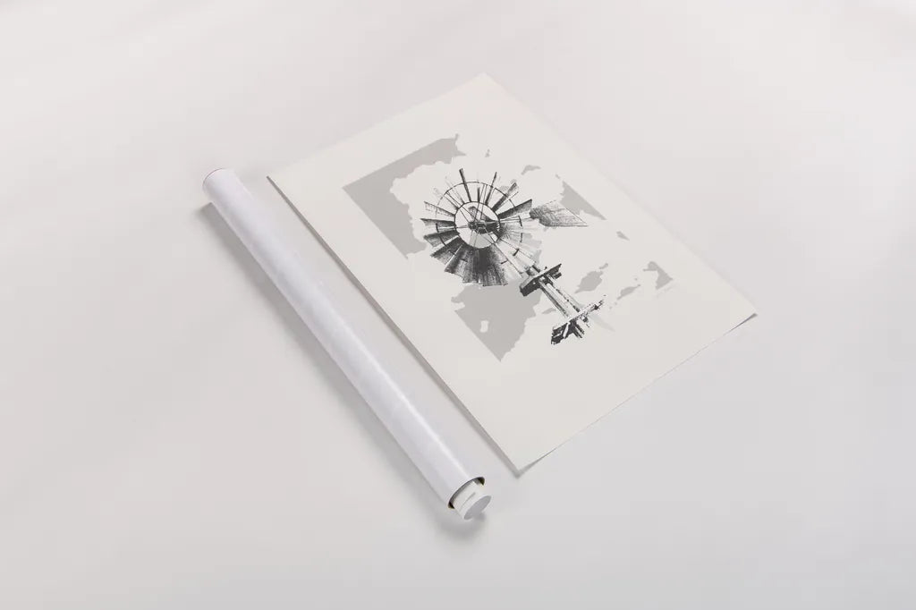 Texas Wind Neutral by Avery Tillmon. shown as a rolled paper print. Available as archival giclee rolled canvas, fine art paper, or poster print. SKU 70453h.