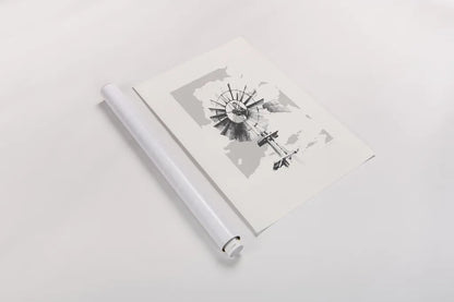 Texas Wind Neutral by Avery Tillmon. shown as a rolled paper print. Available as archival giclee rolled canvas, fine art paper, or poster print. SKU 70453h.