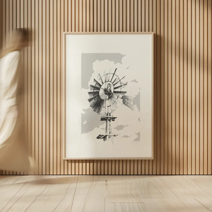 Texas Wind Neutral by Avery Tillmon. shown as over sized large wall art. Available as an archival giclee rolled canvas, fine art paper, or poster print. SKU 70453h.