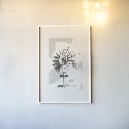 Texas Wind Neutral by Avery Tillmon. shown as a paper print in a white frame. Available as a archival giclee rolled canvas, fine art paper, or poster print. SKU 70453h.
