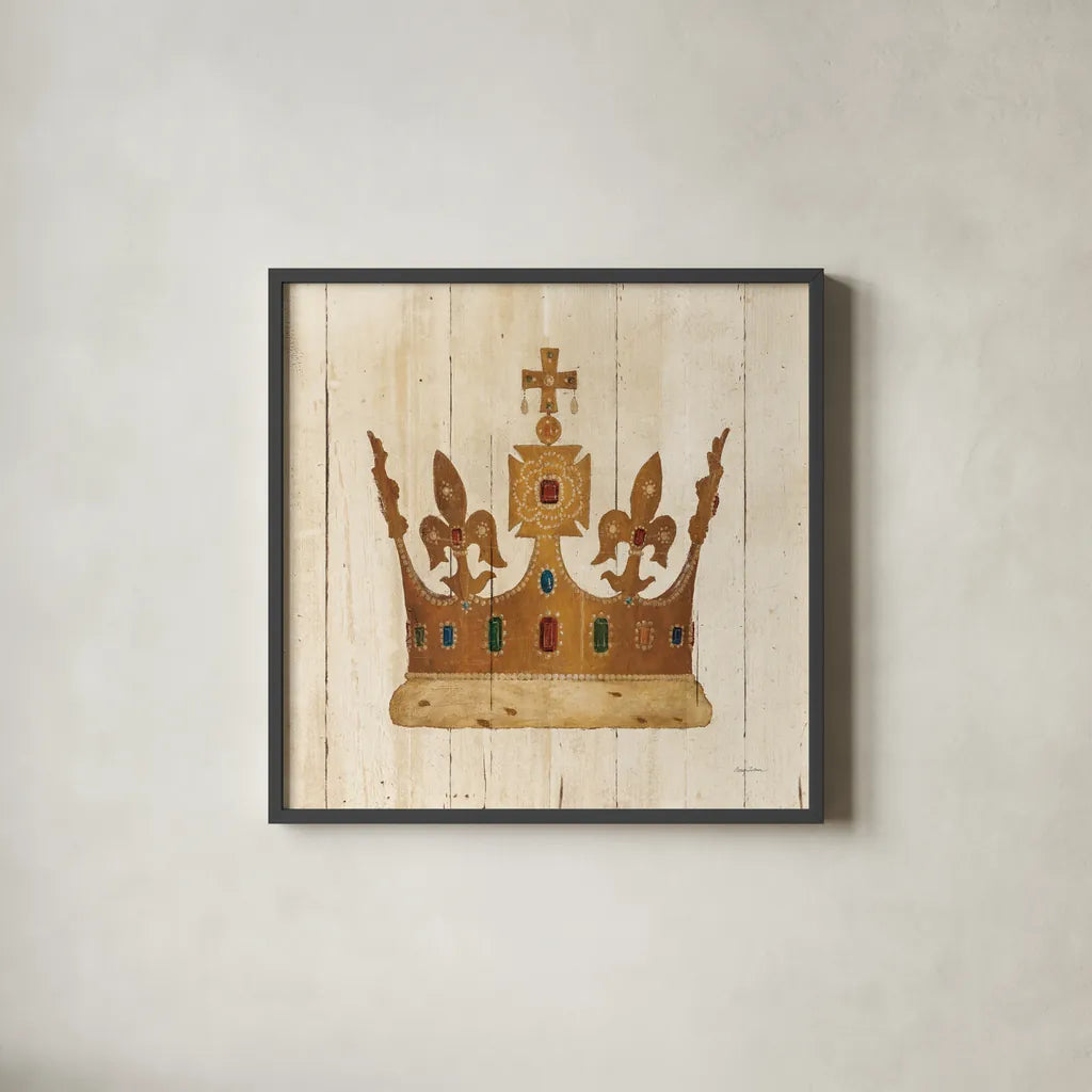 The Majestys Crown II Light by Avery Tillmon. Shown in a sleek black glass frame for a contemporary gallery look. Available as an archival giclee rolled canvas, fine art paper, or poster print. SKU 73941a.
