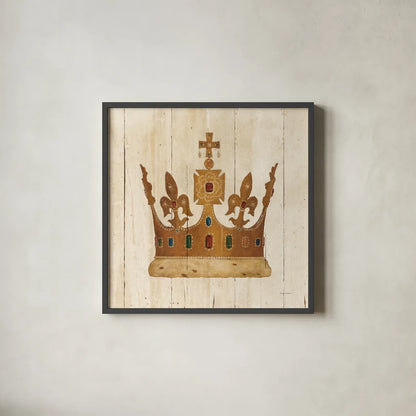The Majestys Crown II Light by Avery Tillmon. Shown in a sleek black glass frame for a contemporary gallery look. Available as an archival giclee rolled canvas, fine art paper, or poster print. SKU 73941a.