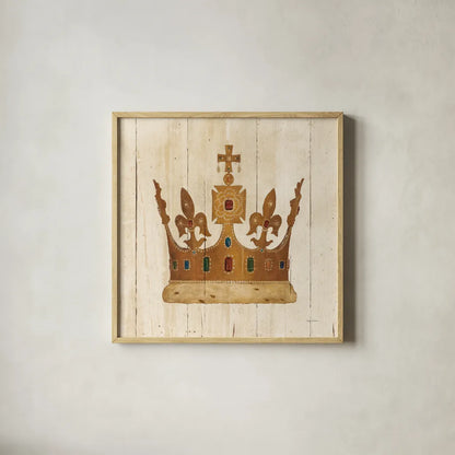 The Majestys Crown II Light by Avery Tillmon. Shown in a natural wood glass frame for a timeless modern aesthetic. Available as an archival giclee rolled canvas, fine art paper, or poster print. SKU 73941a.