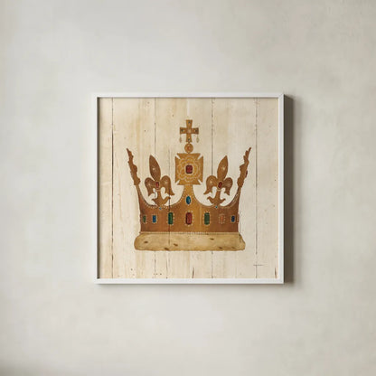 The Majestys Crown II Light by Avery Tillmon. Shown in a crisp white glass frame for a clean and minimalist style. Available as an archival giclee rolled canvas, fine art paper, or poster print. SKU 73941a.