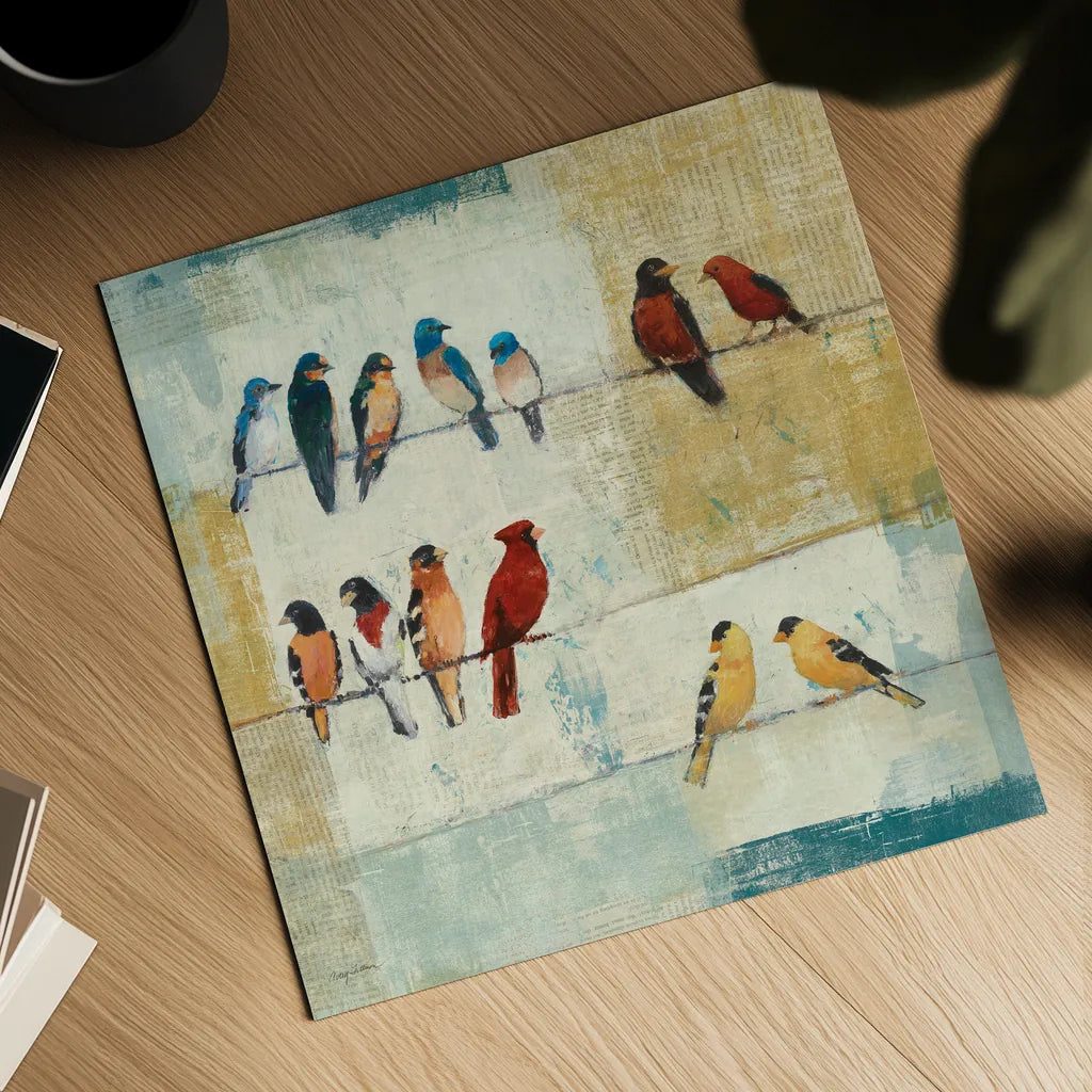 The Usual Suspects by Avery Tillmon. Shown as a detailed flat fine art print, highlighting archival giclee quality. Available as an archival giclee rolled canvas, fine art paper, or poster print. SKU 10334a.