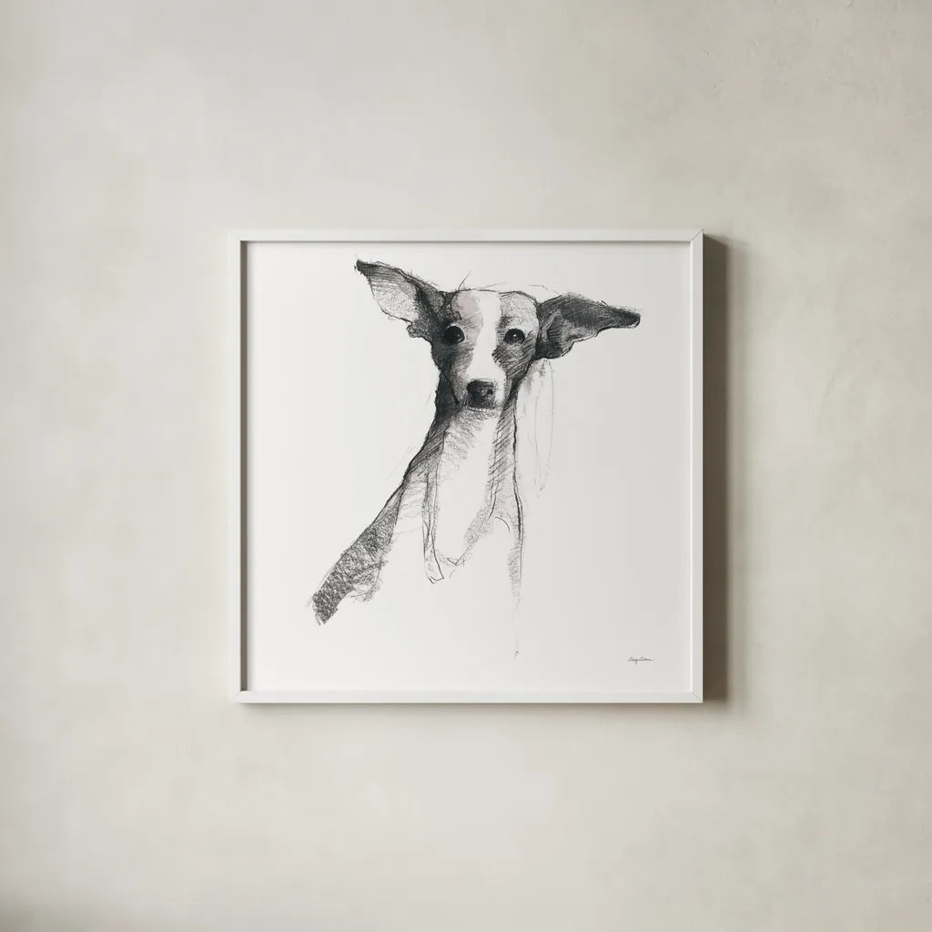 Thor by Avery Tillmon. Shown in a crisp white glass frame for a clean and minimalist style. Available as an archival giclee rolled canvas, fine art paper, or poster print. SKU 49667a.
