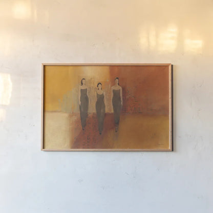 Three Graces II by Avery Tillmon. shown as a paper print in a natural frame. Available as a archival giclee rolled canvas, fine art paper, or poster print. SKU 1015i.