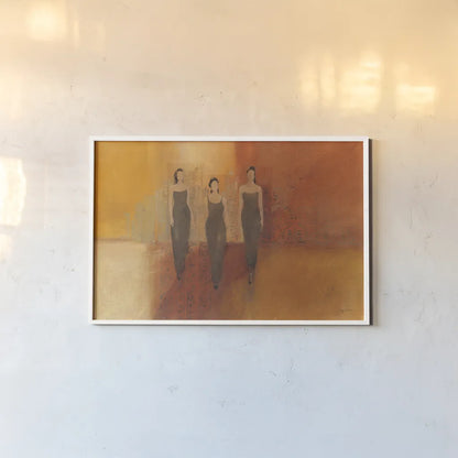 Three Graces II by Avery Tillmon. shown as a paper print in a white frame. Available as a archival giclee rolled canvas, fine art paper, or poster print. SKU 1015i.