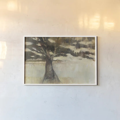 Tree at the Meadows Edge by Avery Tillmon. shown as a paper print in a white frame. Available as a archival giclee rolled canvas, fine art paper, or poster print. SKU 36217i.
