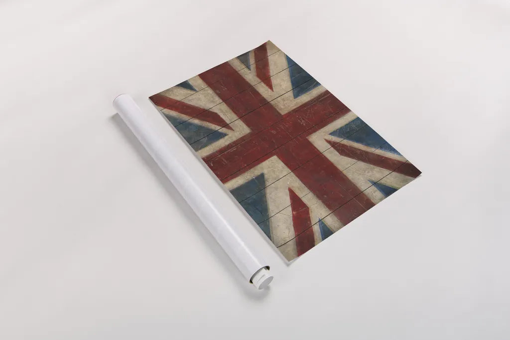 Union Jack by Avery Tillmon. shown as a rolled paper print. Available as archival giclee rolled canvas, fine art paper, or poster print. SKU 2416i.