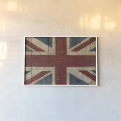 Union Jack by Avery Tillmon. shown as a paper print in a white frame. Available as a archival giclee rolled canvas, fine art paper, or poster print. SKU 2416i.