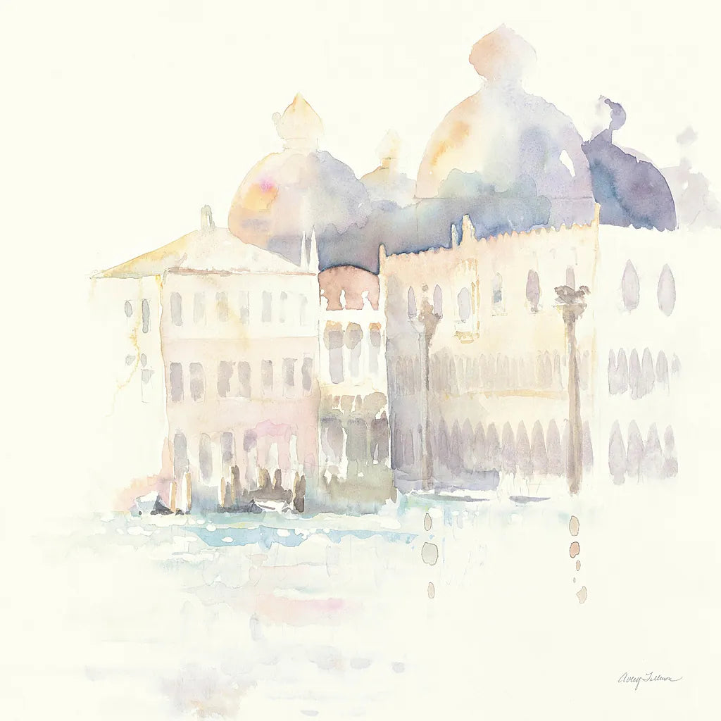 Venice Evening Square by Avery Tillmon. SKU 22194a. Archival Giclee Fine art print for wall decor.