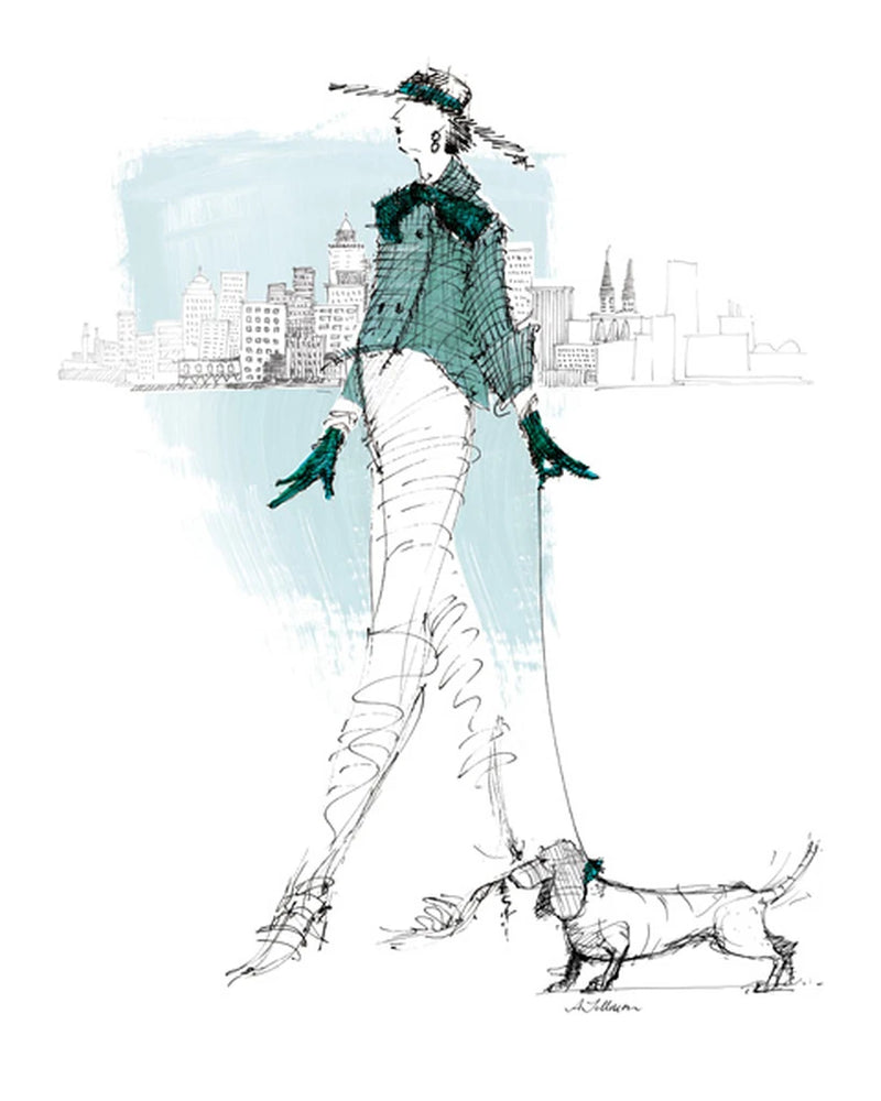 Walking the Dog Newbury Street by Avery Tillmon
