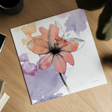 Watercolor Graphite Flower II by Avery Tillmon. Shown as a detailed flat fine art print, highlighting archival giclee quality. Available as an archival giclee rolled canvas, fine art paper, or poster print. SKU 29751a.