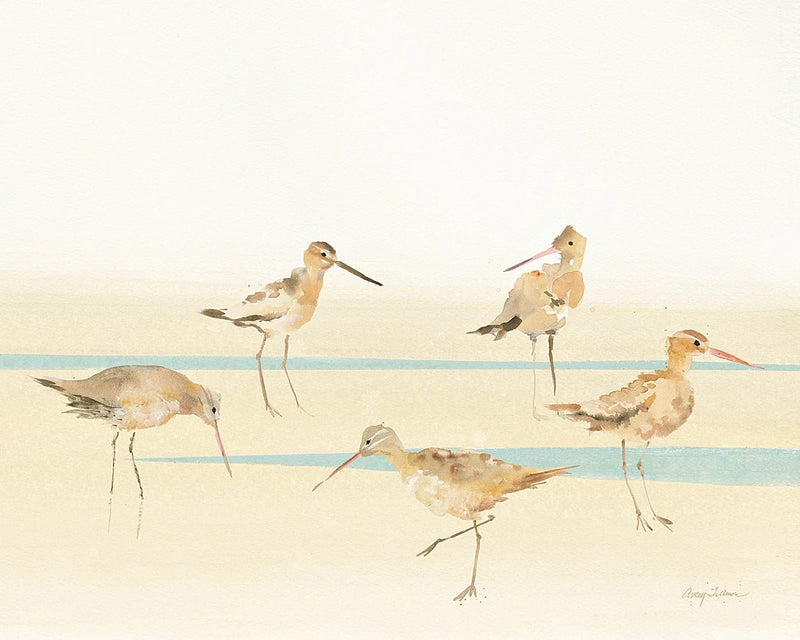 Watercolor Sandpipers I by Avery Tillmon