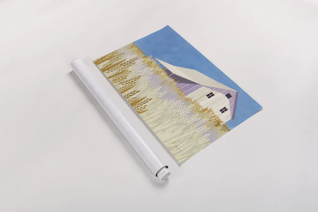 Wheat Fields by Avery Tillmon. shown as a rolled paper print. Available as archival giclee rolled canvas, fine art paper, or poster print. SKU 43723i.