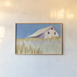 Wheat Fields by Avery Tillmon. shown as a paper print in a natural frame. Available as a archival giclee rolled canvas, fine art paper, or poster print. SKU 43723i.