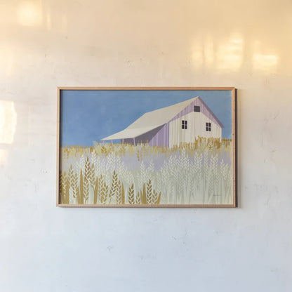 Wheat Fields by Avery Tillmon. shown as a paper print in a natural frame. Available as a archival giclee rolled canvas, fine art paper, or poster print. SKU 43723i.
