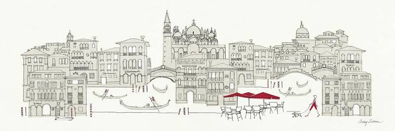 World Cafe IV Venice Red v2 36x12 by Avery Tillmon
