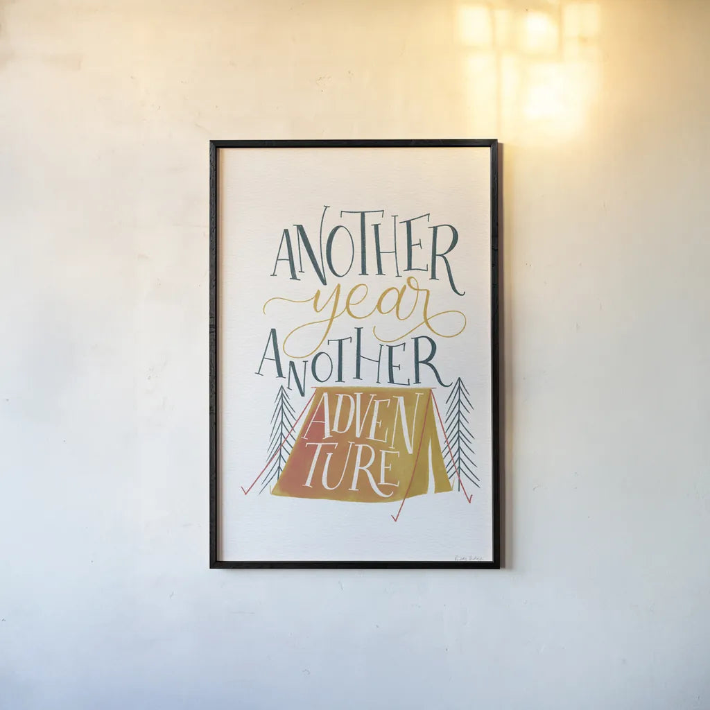 Adventure by Becky Thorns. shown as a paper print in a black flame. Available as a archival giclee rolled canvas, fine art paper, or poster print. SKU 61428h.