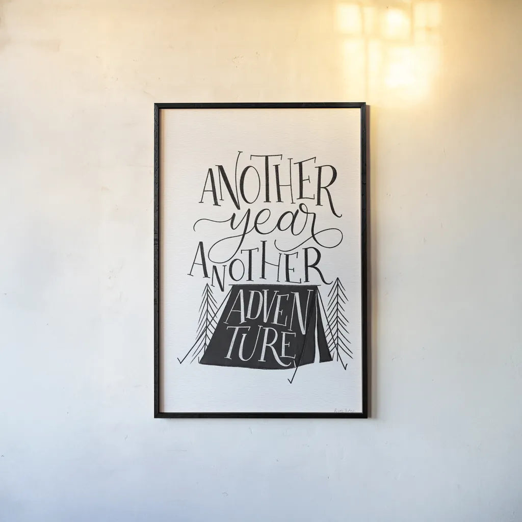 Adventure BW by Becky Thorns. shown as a paper print in a black flame. Available as a archival giclee rolled canvas, fine art paper, or poster print. SKU 61429h.