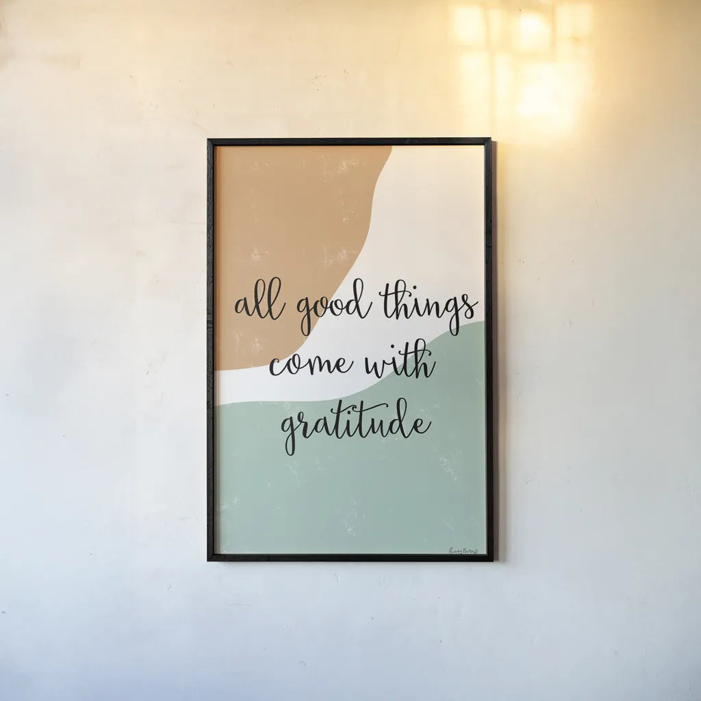 All Good Things by Becky Thorns. shown as a paper print in a black flame. Available as a archival giclee rolled canvas, fine art paper, or poster print. SKU 68253h.