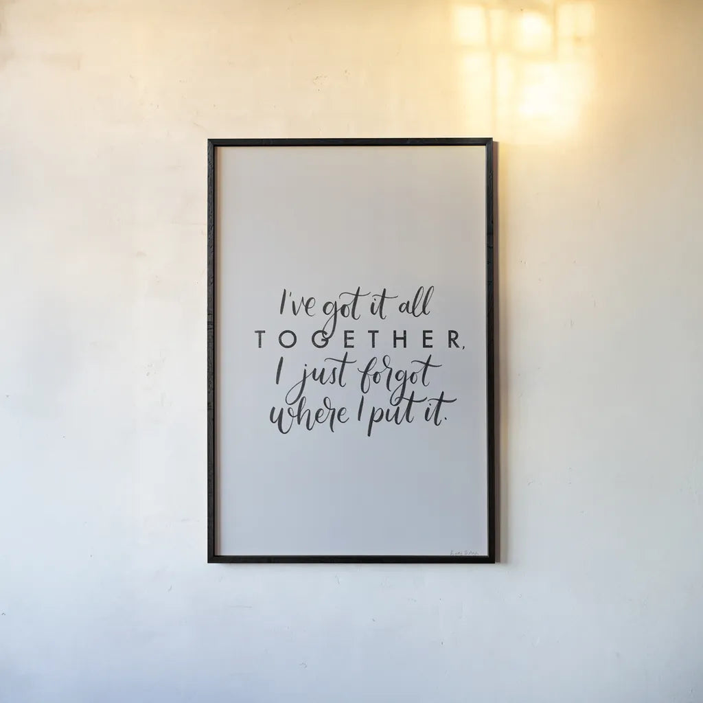 All Together by Becky Thorns. shown as a paper print in a black flame. Available as a archival giclee rolled canvas, fine art paper, or poster print. SKU 61717h.