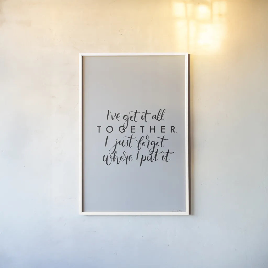 All Together by Becky Thorns. shown as a paper print in a white frame. Available as a archival giclee rolled canvas, fine art paper, or poster print. SKU 61717h.